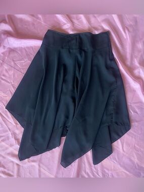 Fairy grunge vintage y2k hankerchief hem chiffon midi skirt whi